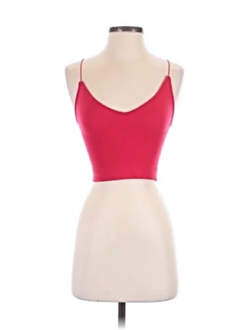 Free People Red Spaghetti Strap Crop Tank Top